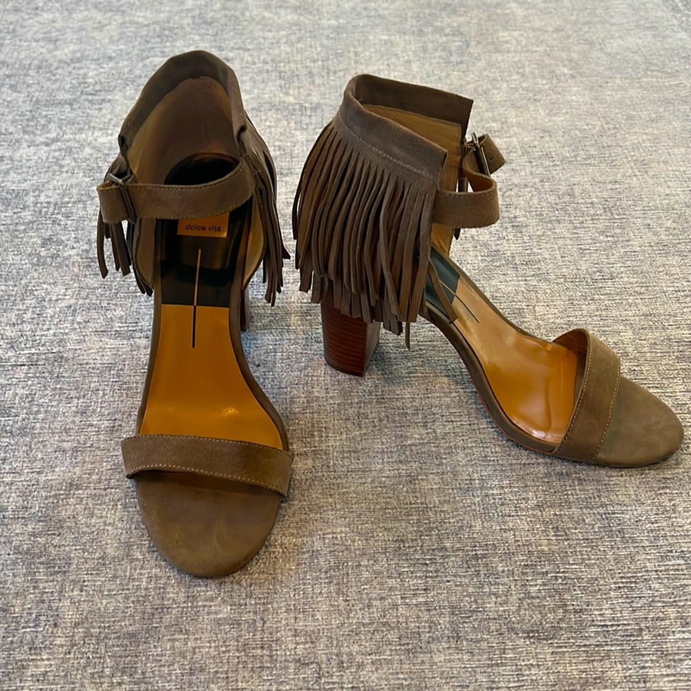 Dolce Vita Fringe Sandal Heels - US 10